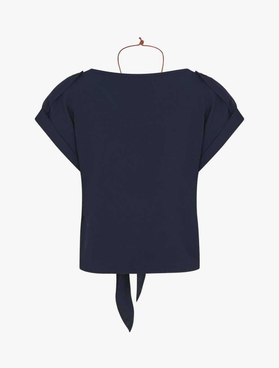 Top manches courtes à nouer - Marine - 2