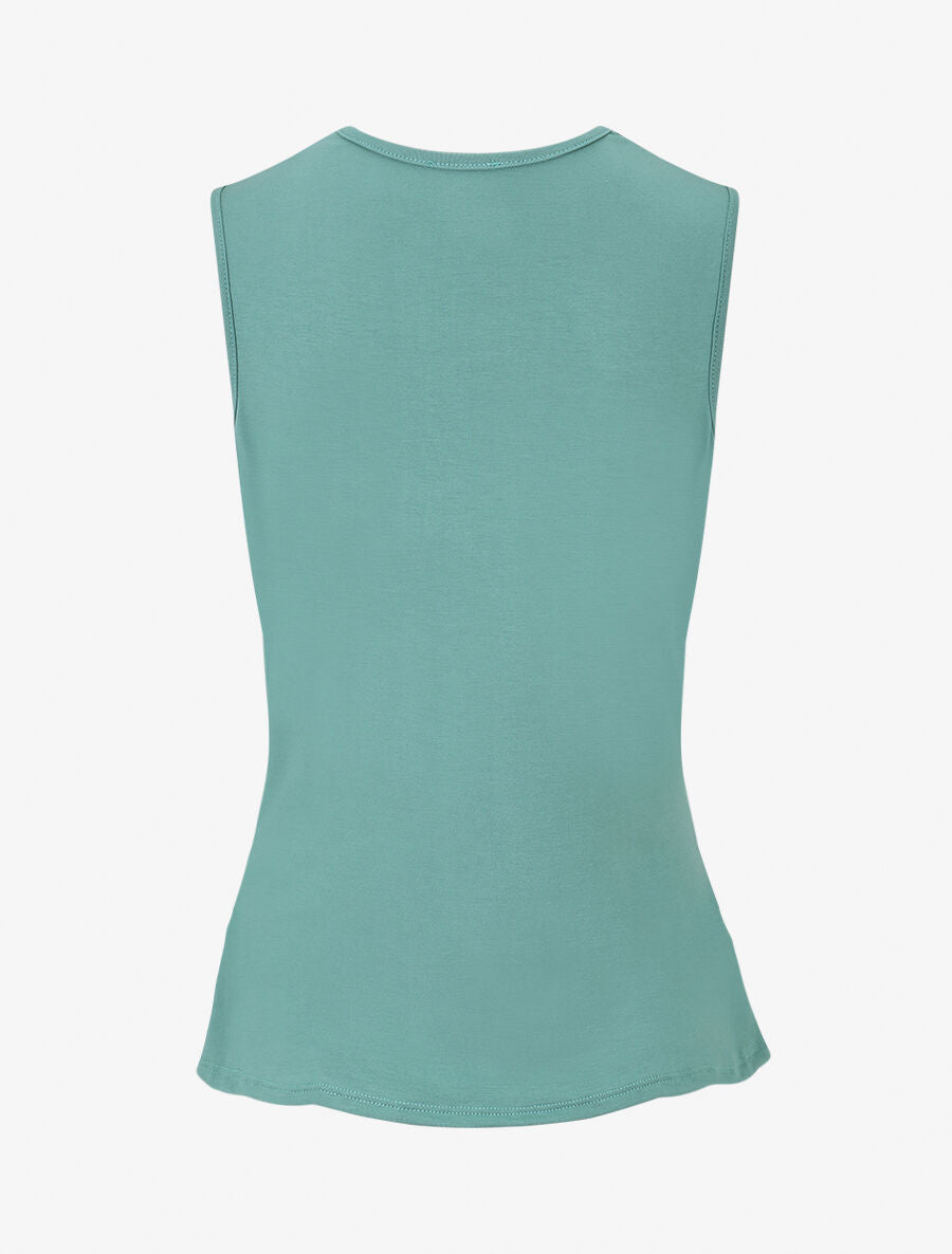 Top droit sans manches col bénitier - Vert d&