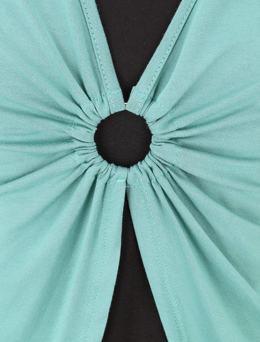 Top bicolore superposé à anneau - Vert d&