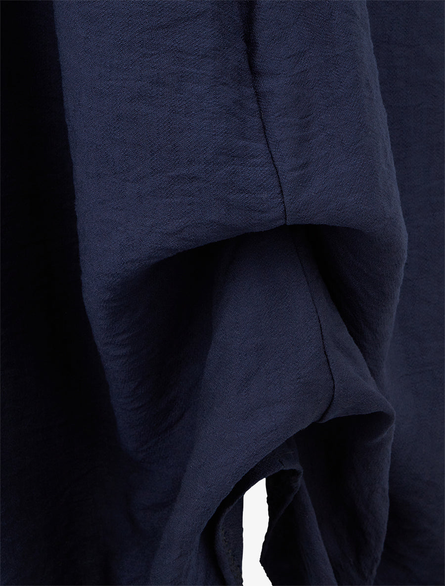 Jupe longue taille haute coupe évasée - Marine