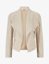 Veste en suédine à col châle - Beige - 1
