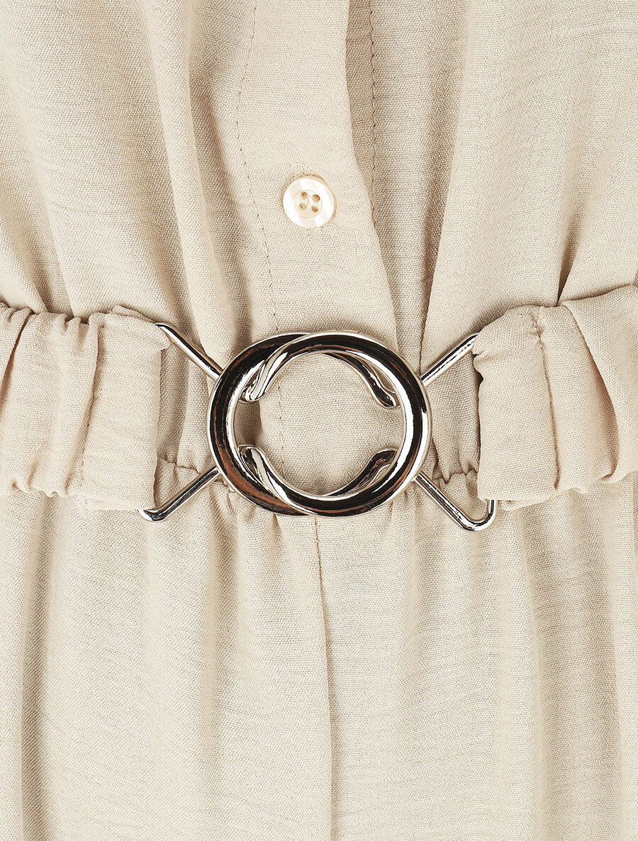 Combinaison ample style chemise - Beige - 3