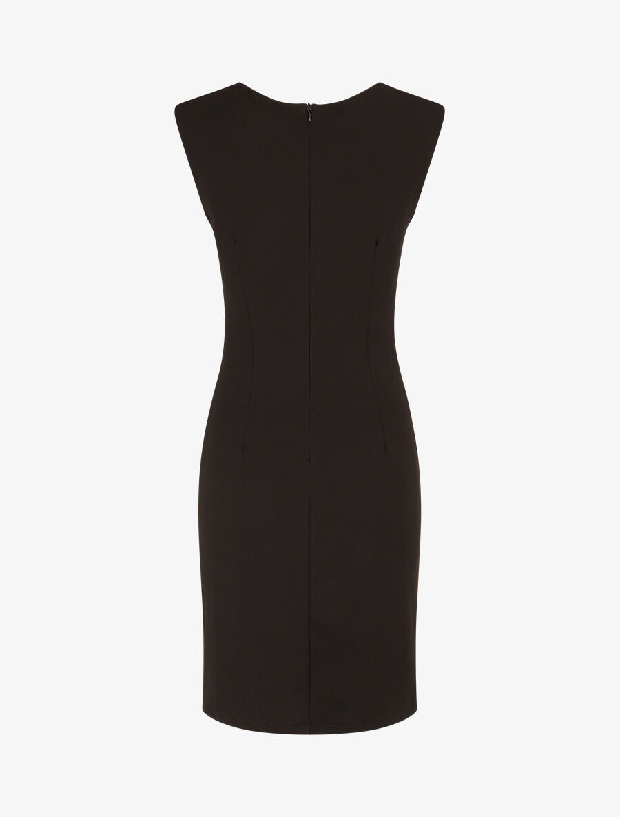 Robe moulante à buste dentelle - Noir - 2