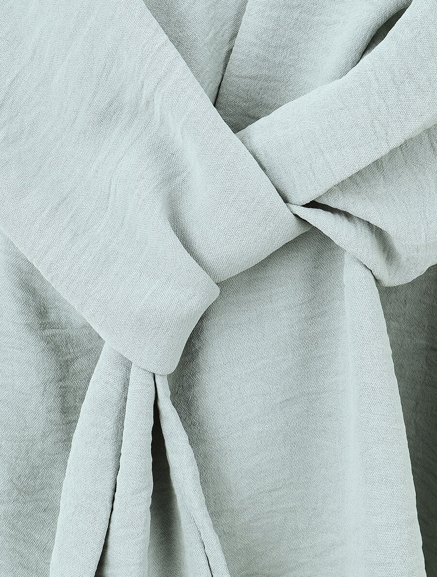 Top col cache-coeur à noeud - Vert d&