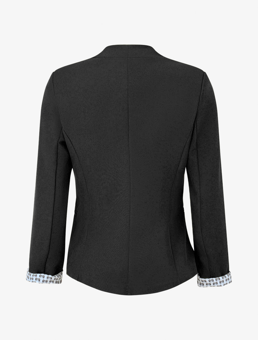 Veste droite à épaulettes - Noir - 2