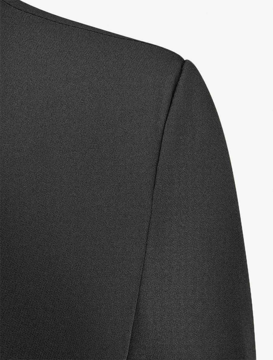 Veste droite à épaulettes - Noir - 3