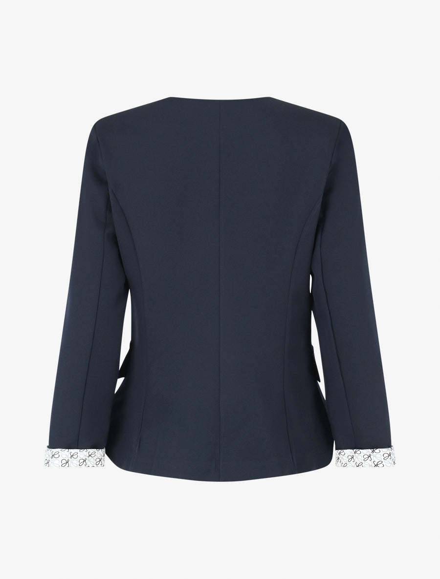 Blazer uni à 1 bouton - Marine - 2