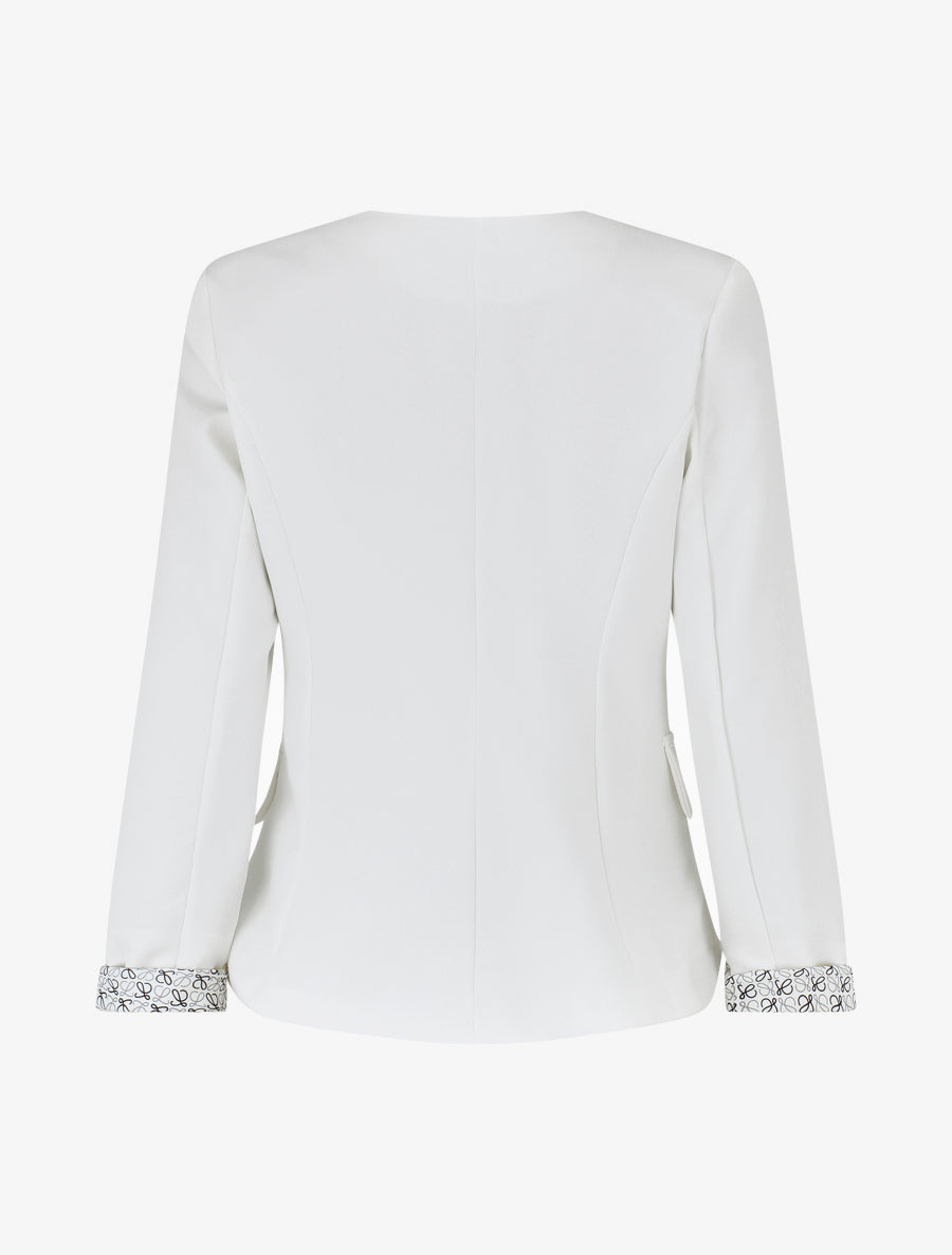 Blazer uni à 1 bouton - Blanc - 2