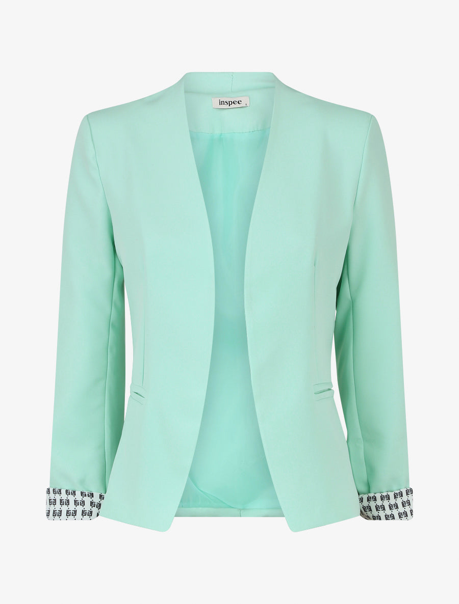 Veste droite à épaulettes - Vert d&