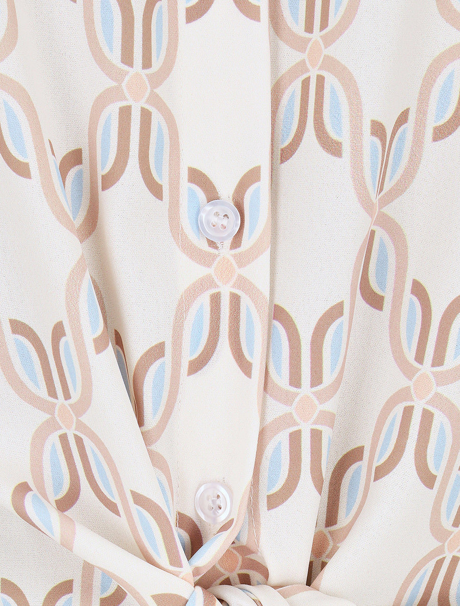 Chemise sans manches à nouer imprimé 70&