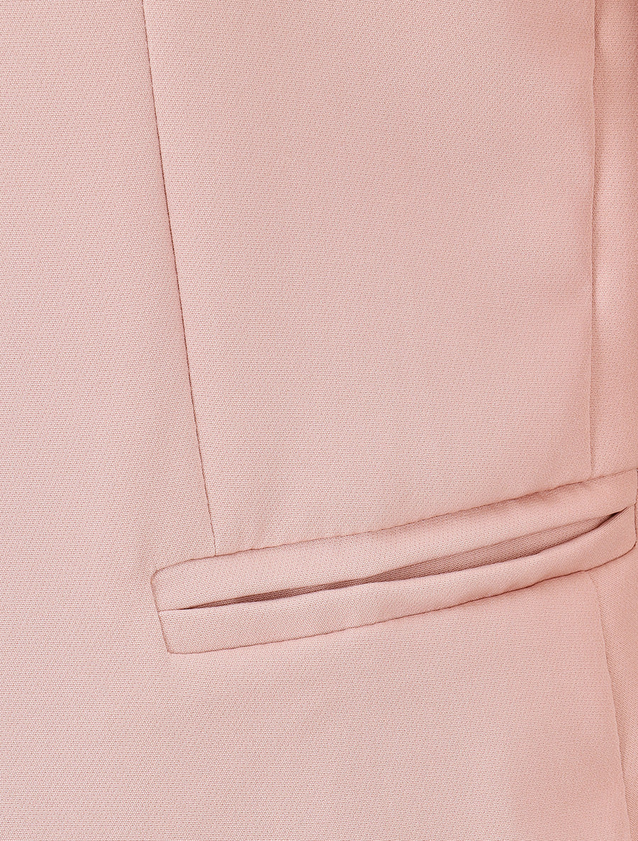 Veste droite à épaulettes - Rose - 3