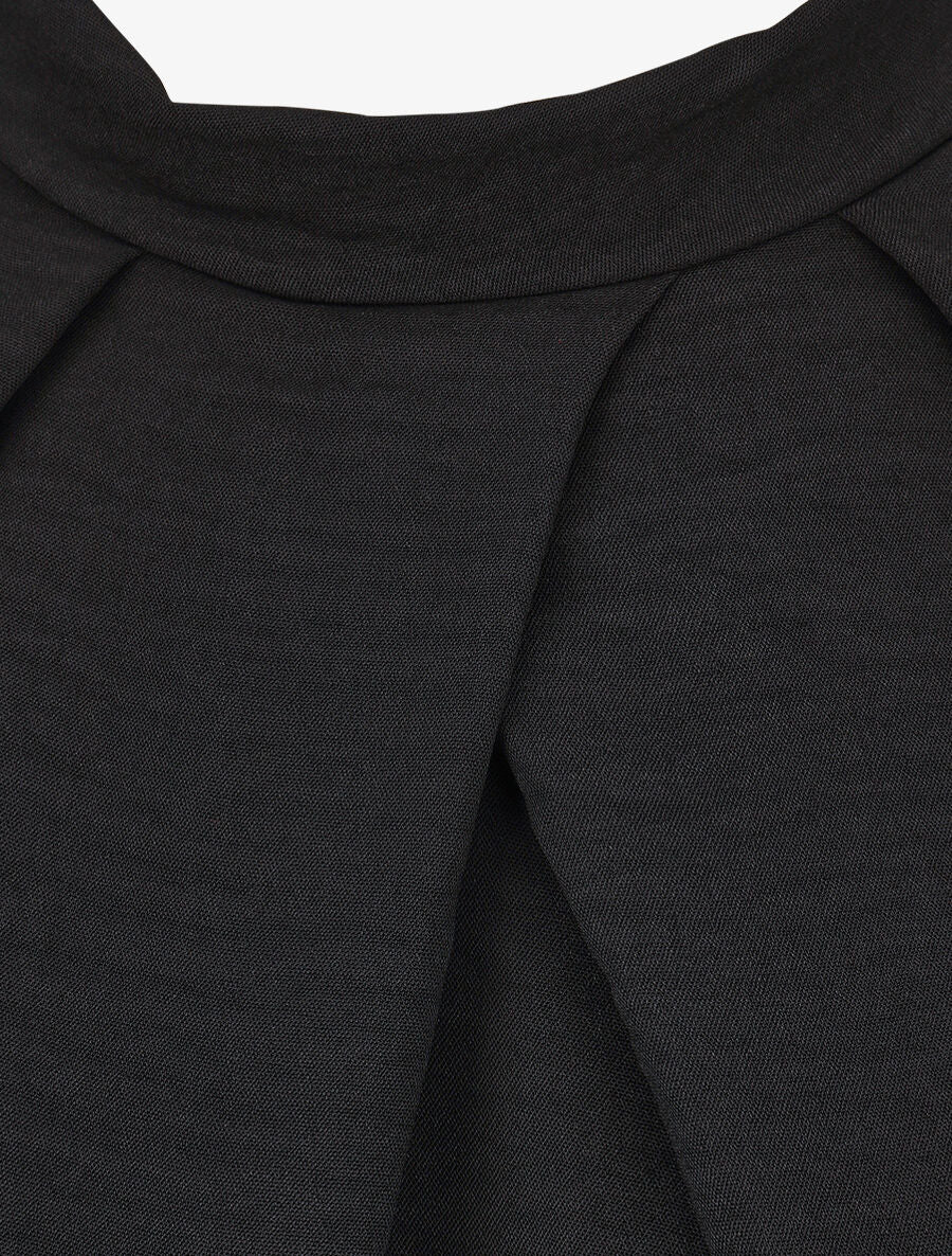 Blouse à plis croisés - Noir - 3