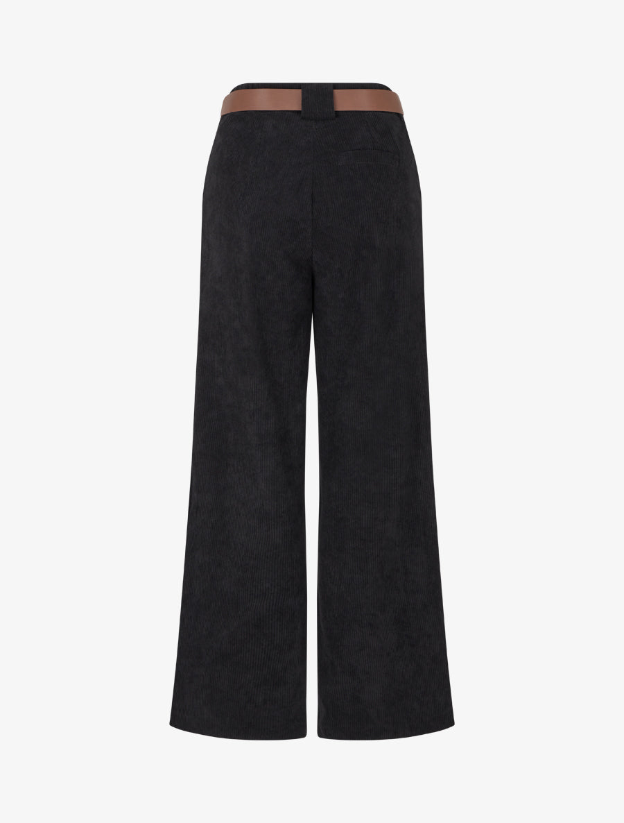 Pantalon droit en velours côtelé - Noir - 2