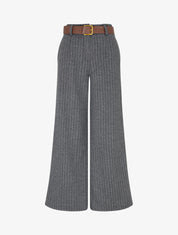 Pantalon ample à rayures - Gris foncé - 1