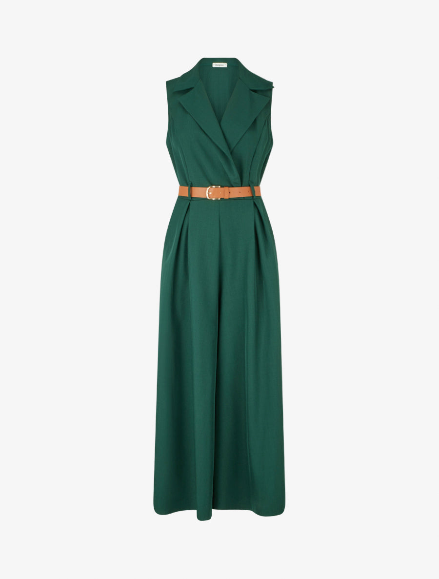Robe droite ceinturée vert femme Robe droite ceinturée vert femme