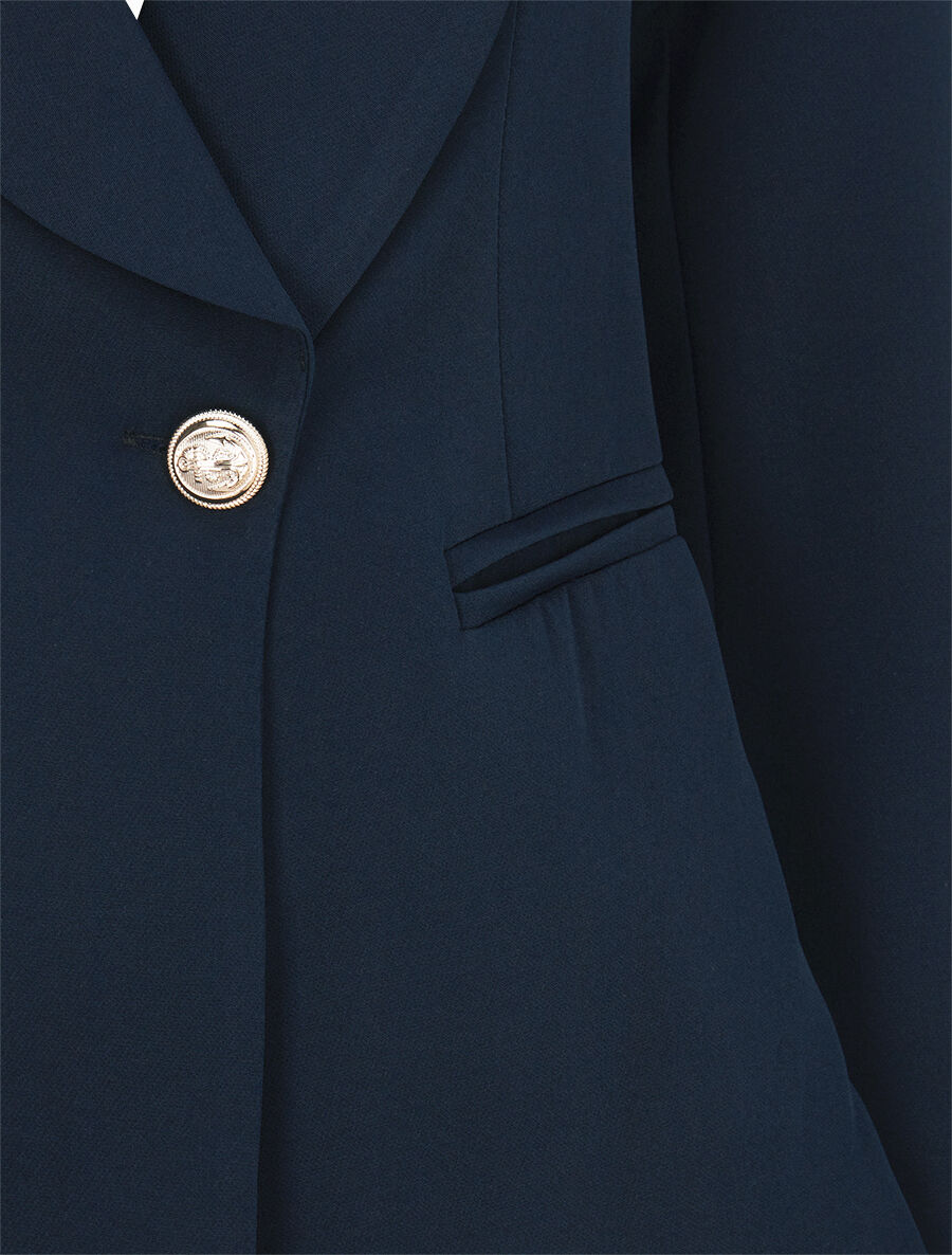 Veste à col smoking - Marine - 3