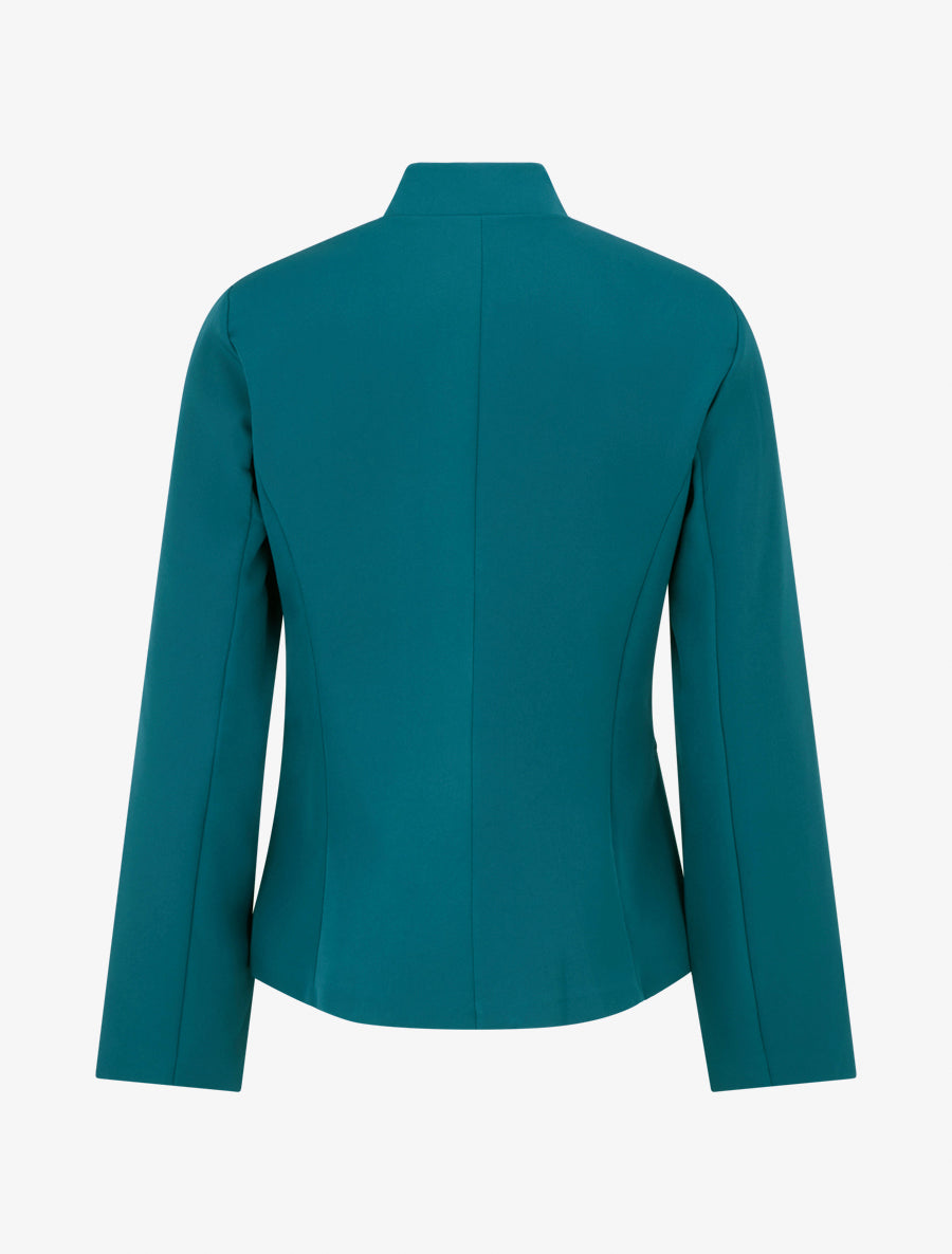 Blazer uni basique - Bleu canard - 2