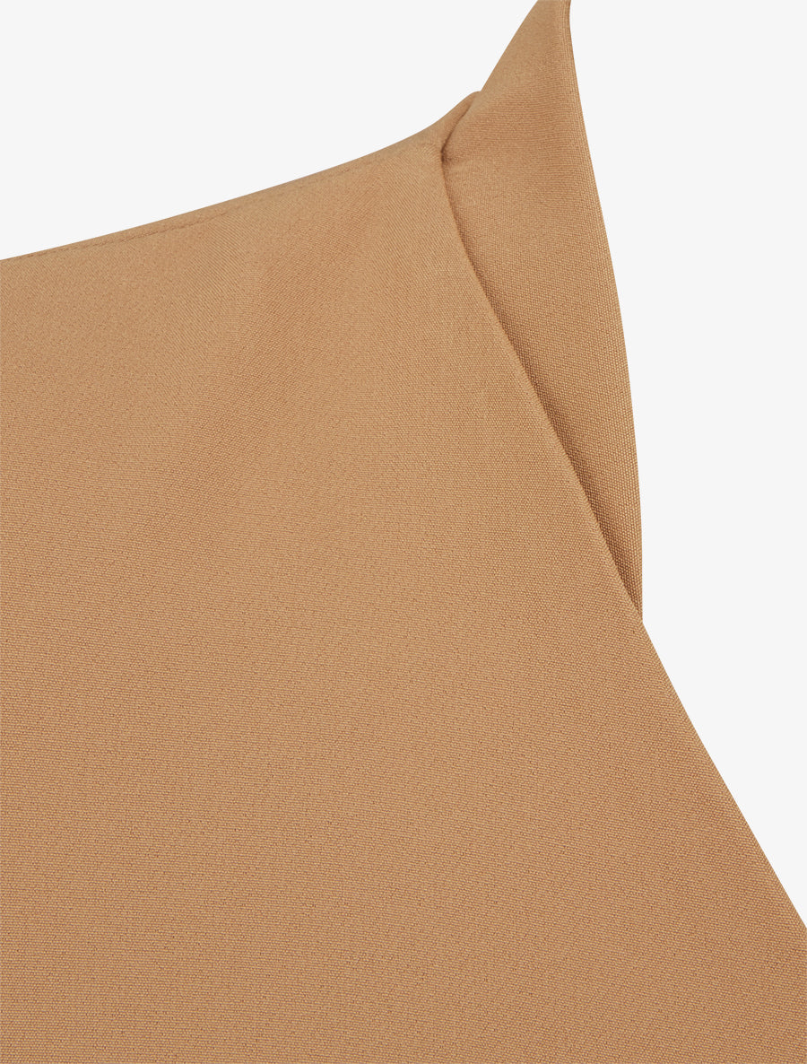 Veste unie à poches décoratives zippées - Beige - 3