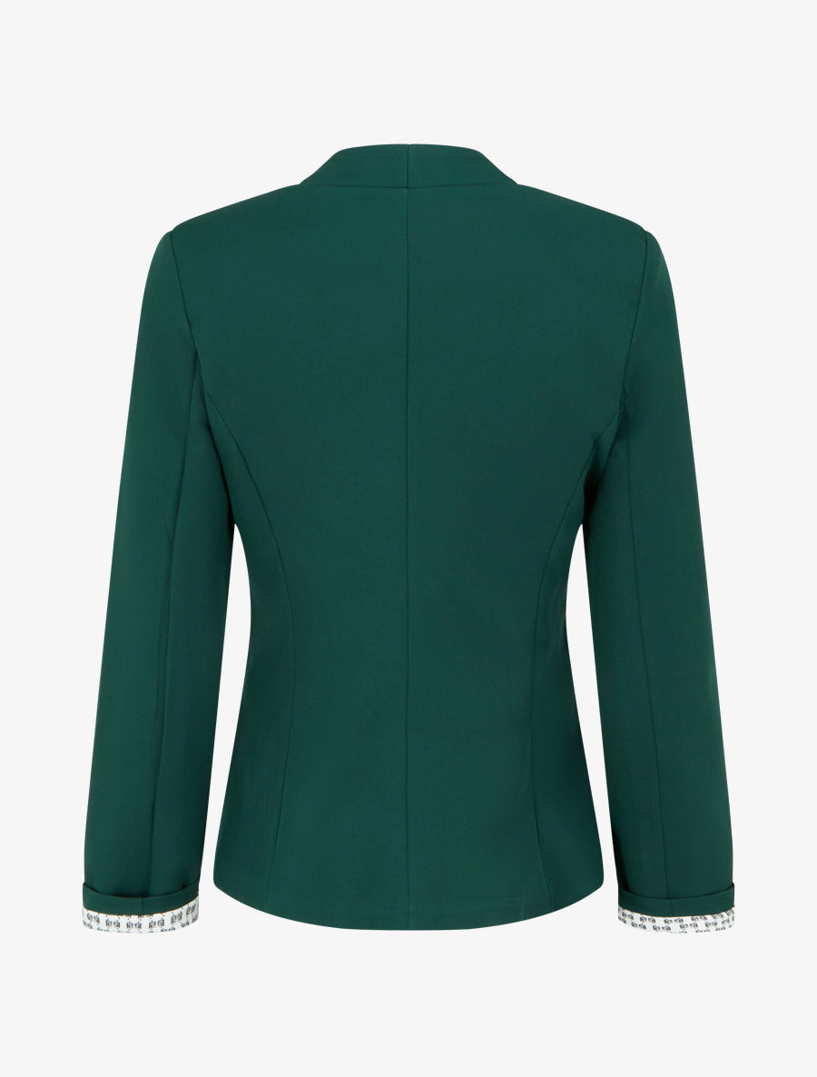 Veste droite à épaulettes - Vert sapin - 2