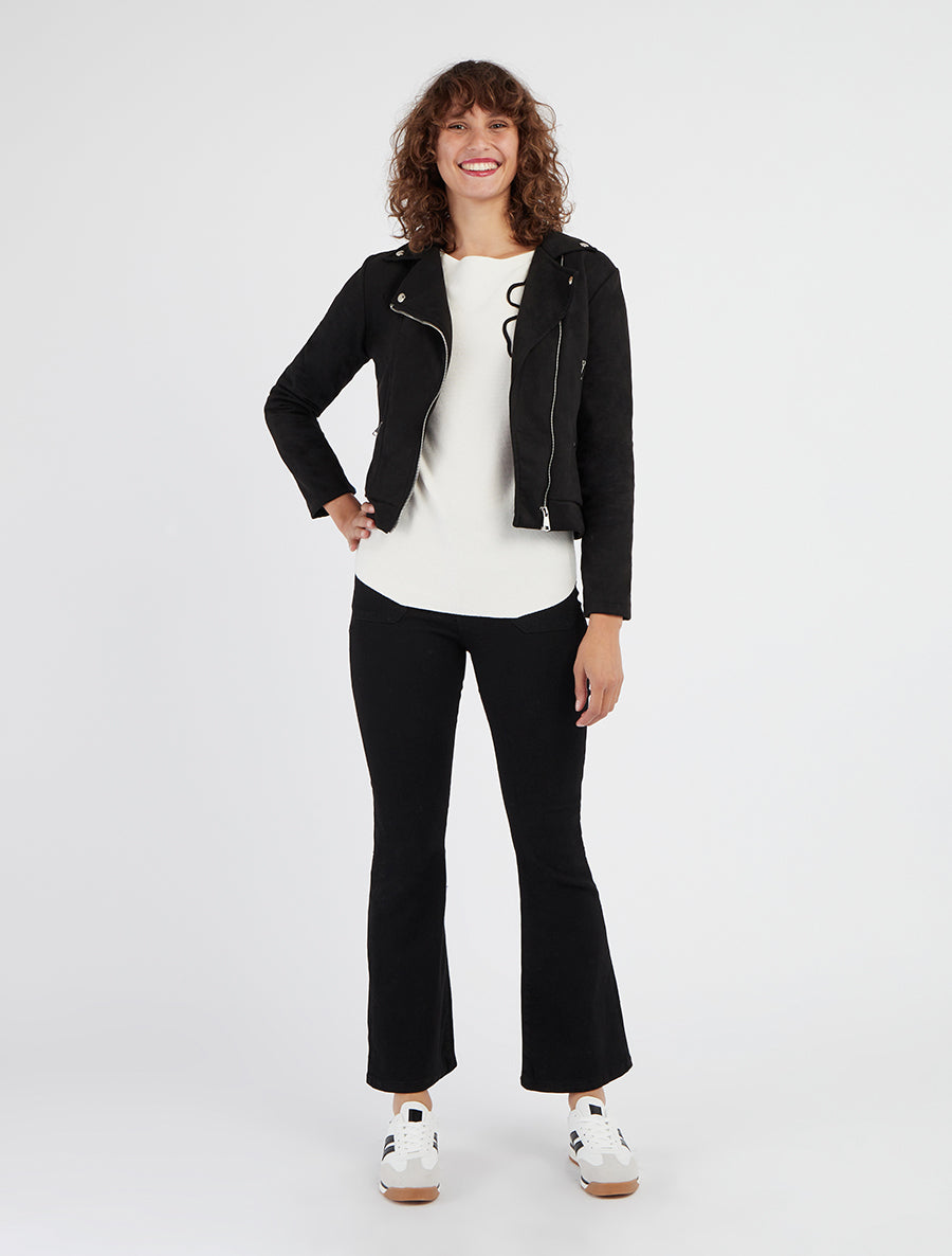 Veste en suédine style perfecto - Noir - 8