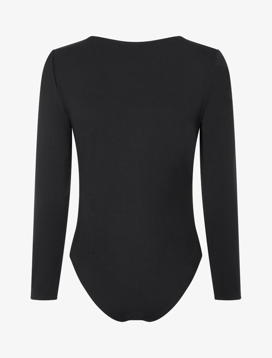 Body stretch à col V - Noir - 2