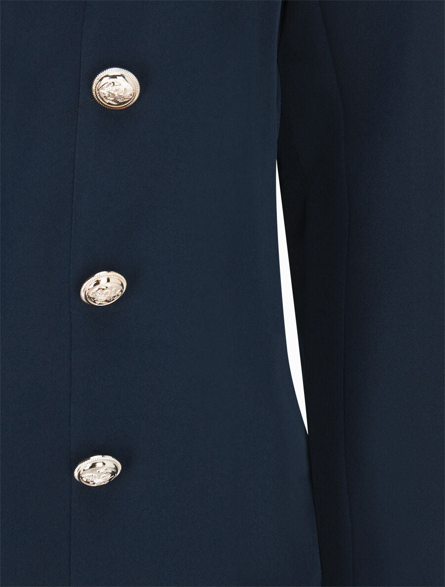 Veste officier à col droit - Marine - 3