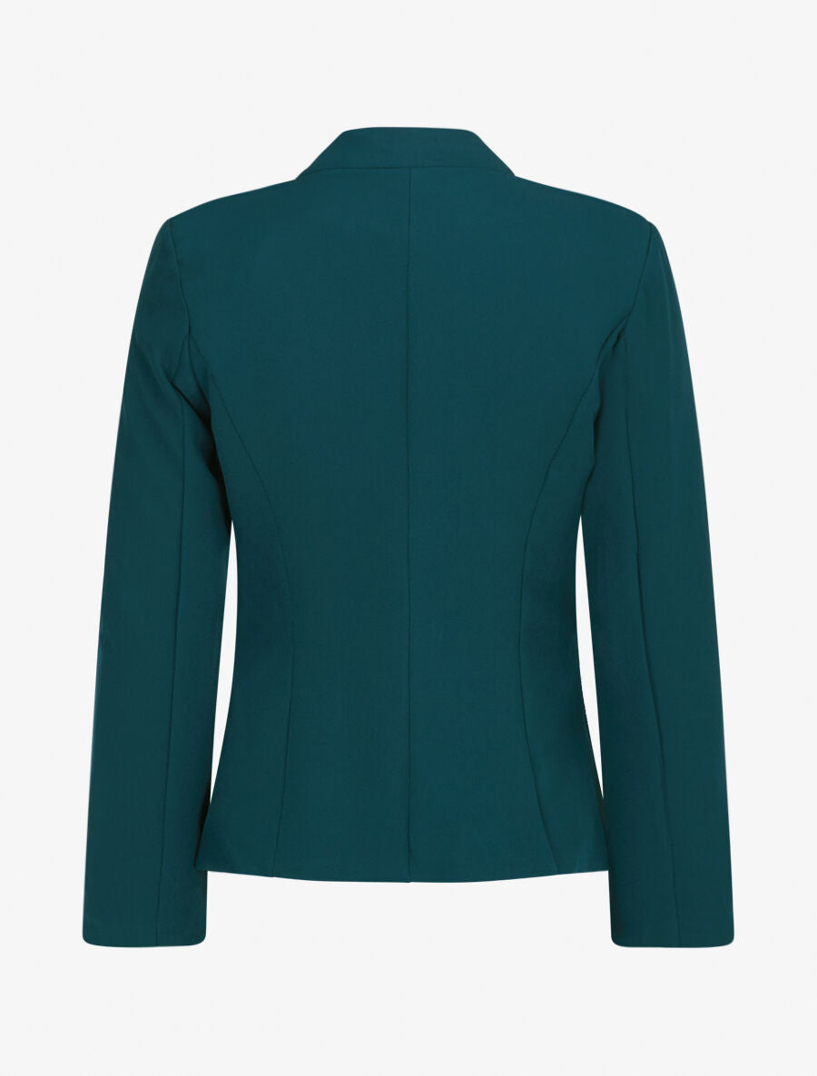 Veste officier à col droit - Bleu pétrole - 2