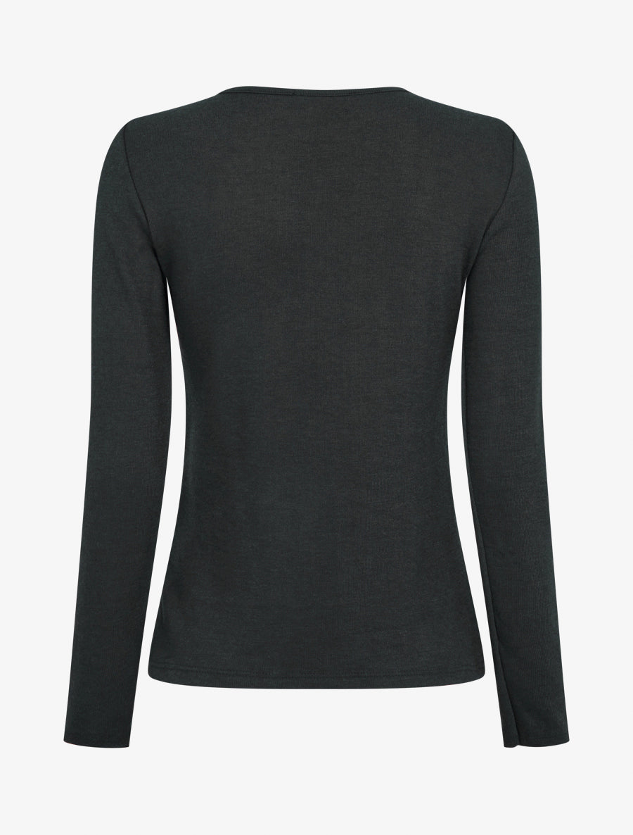 Pull ajouré à empiècement bijou - Noir - 2