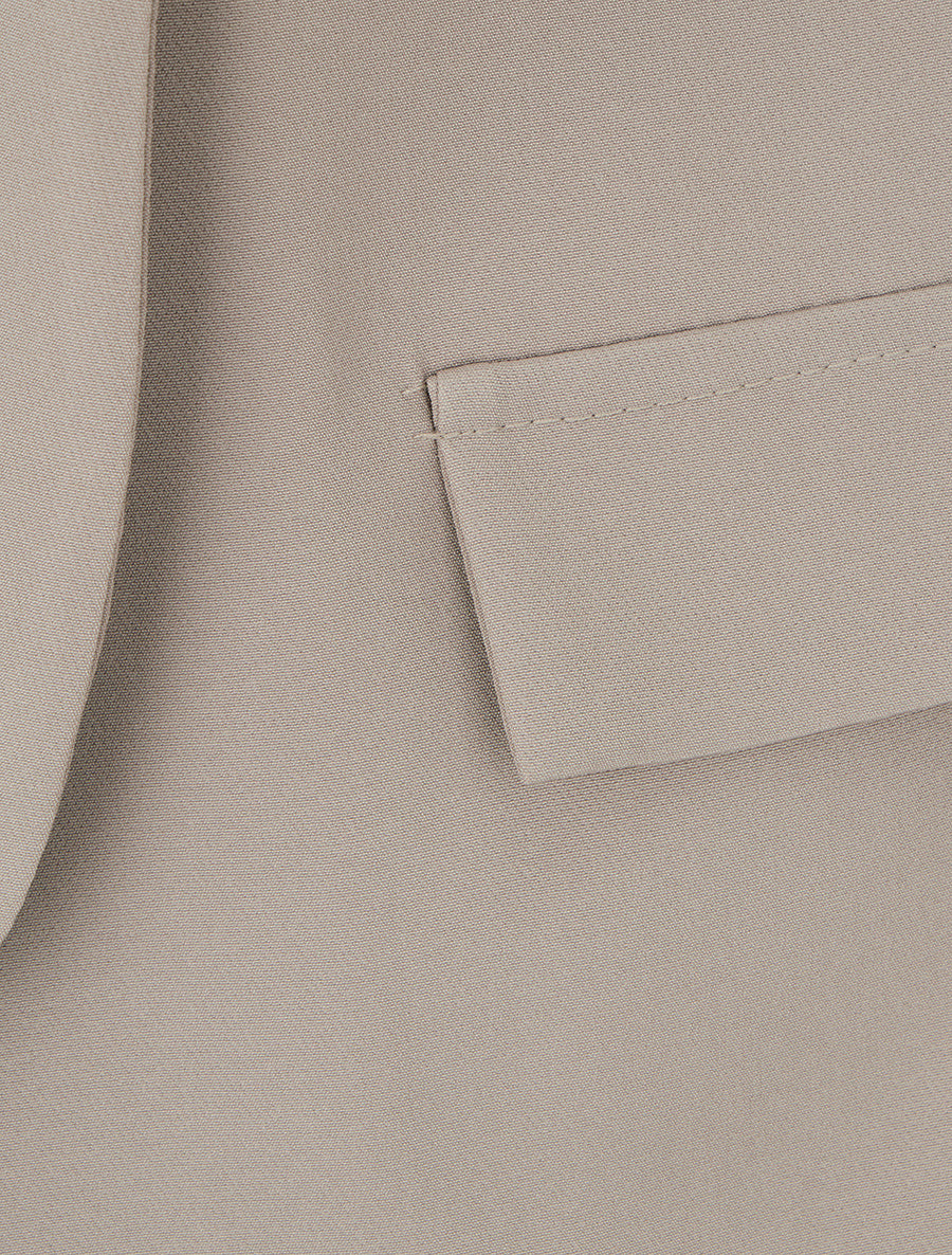 Blazer droit à épaulettes - Taupe