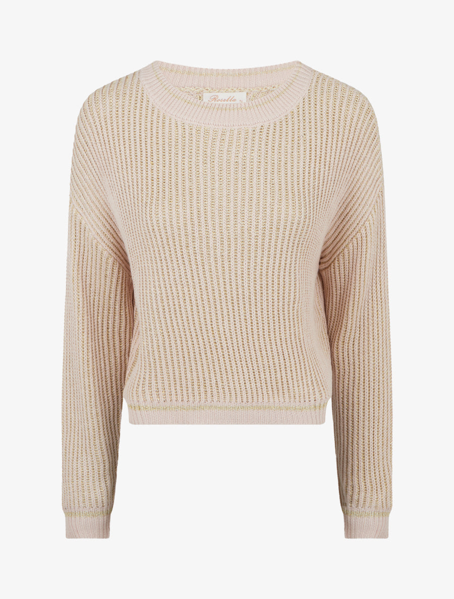 Crop pull irisé - Rose - 1