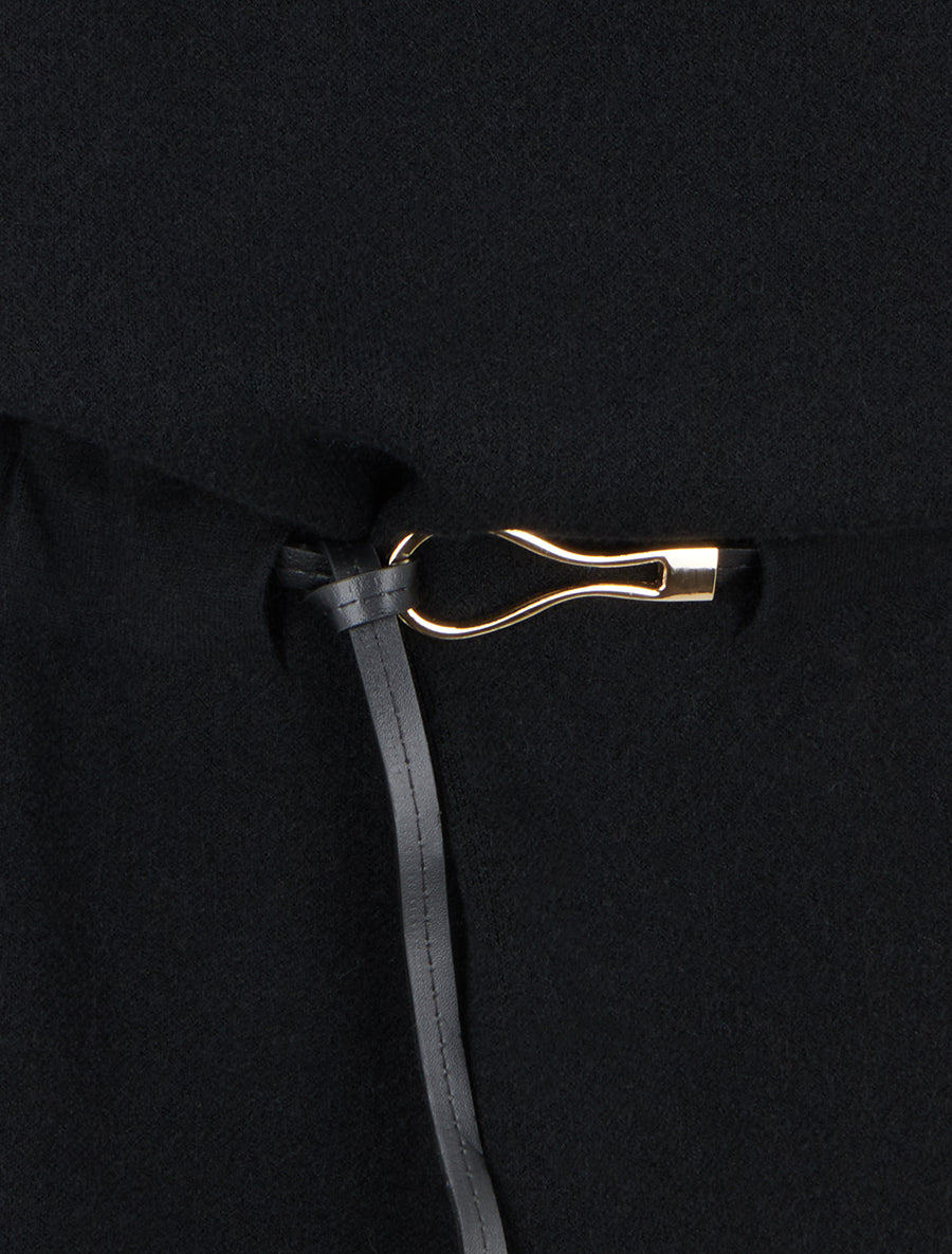 Robe pull droite à manches courtes - Noir - 3