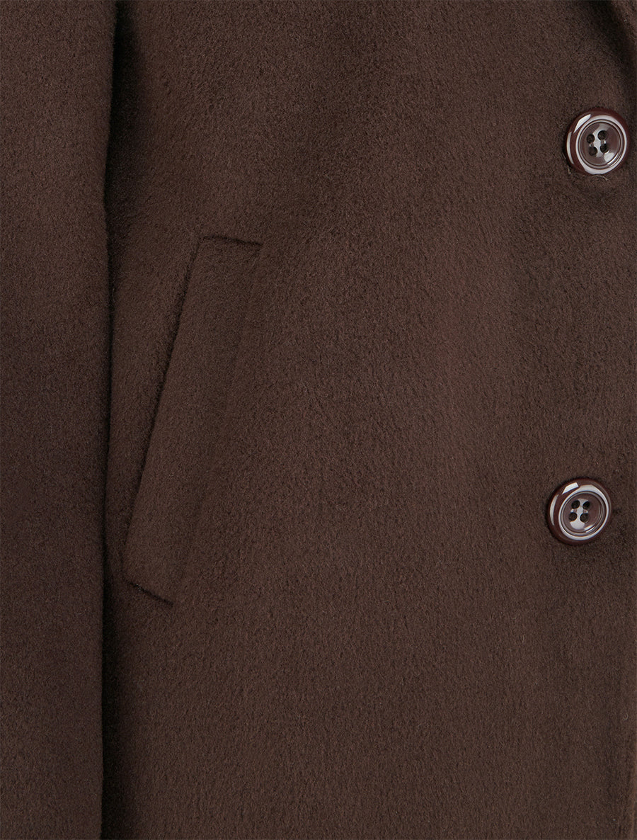 Manteau droit long - Marron - 3
