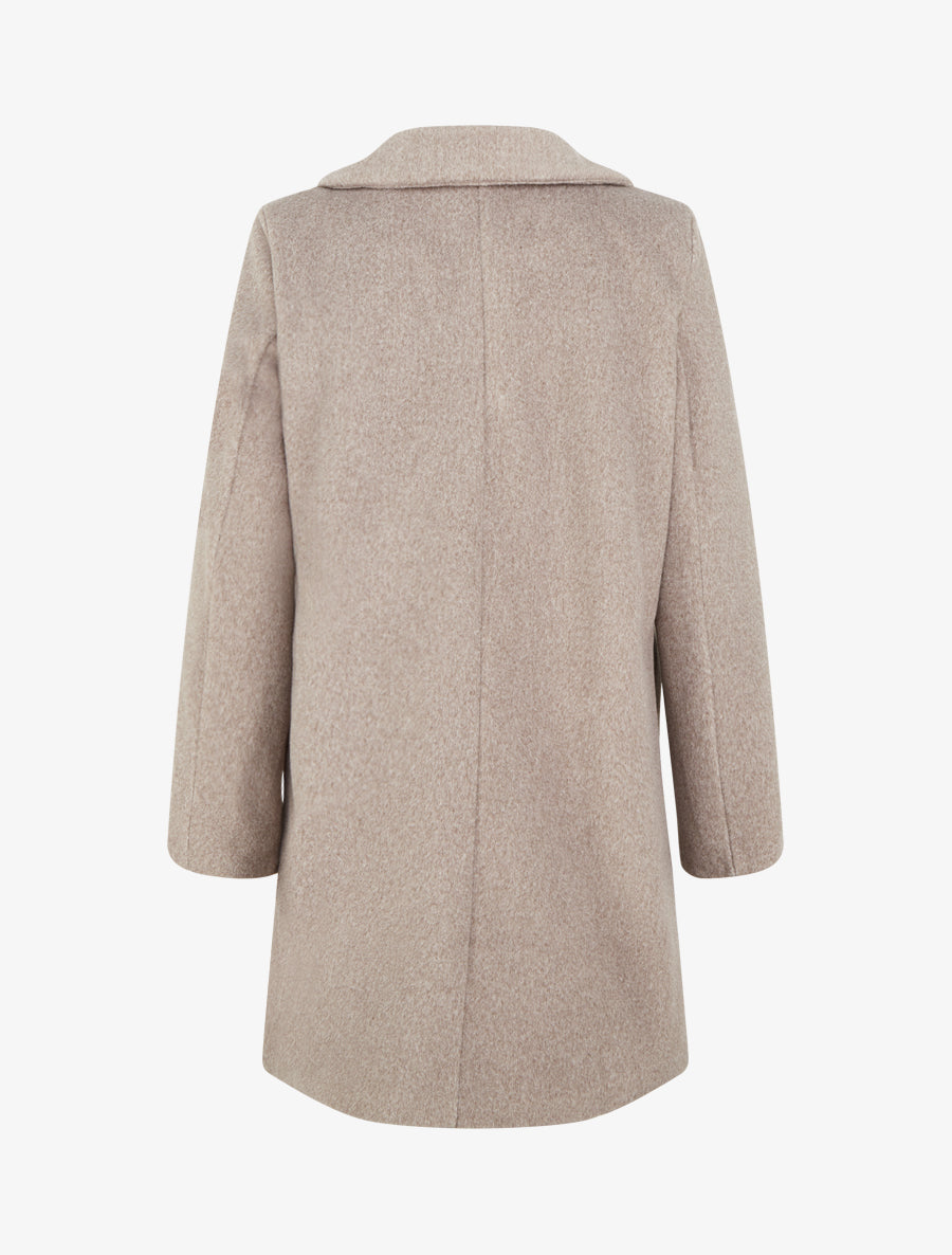 Manteau droit long - Taupe - 2