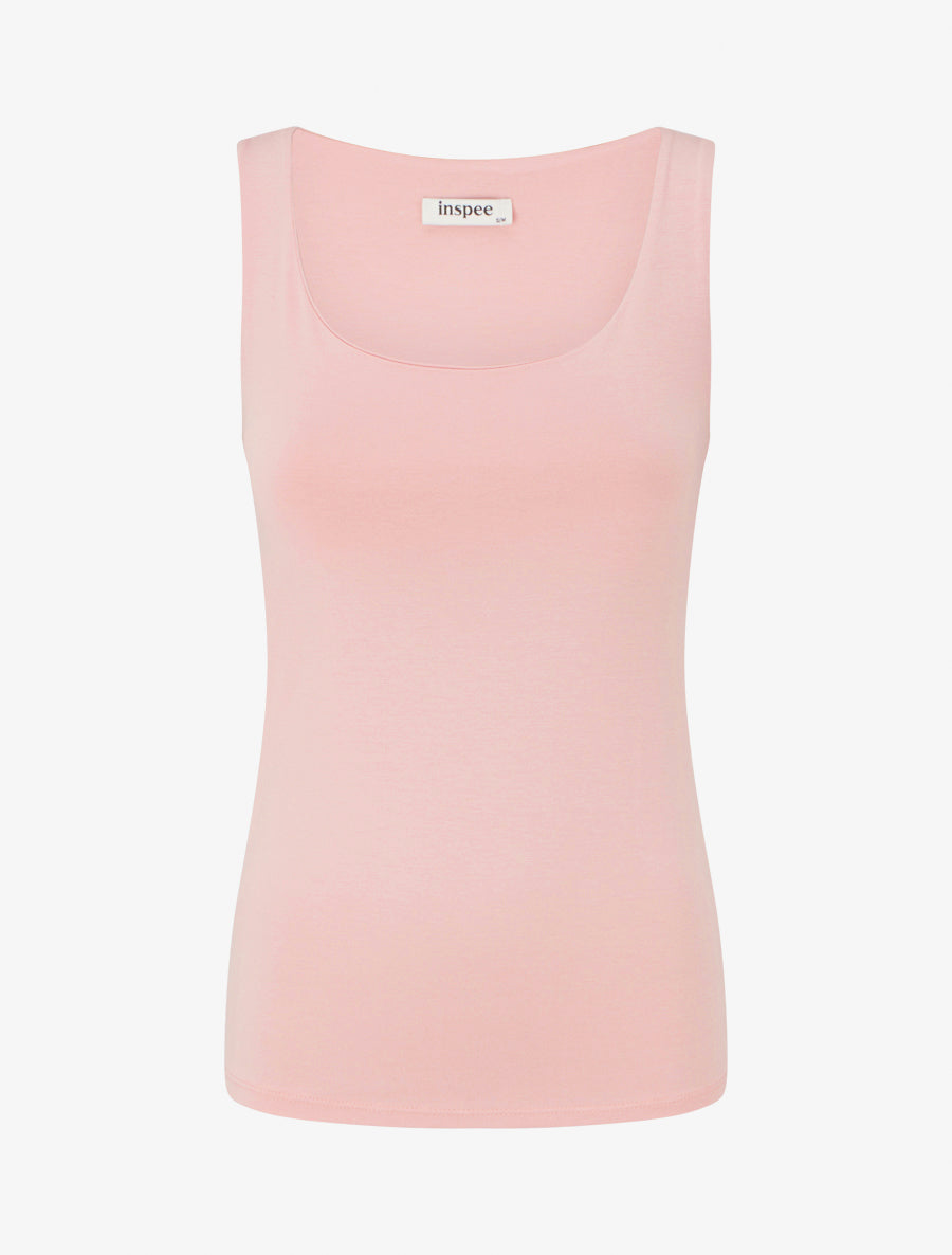 Débardeur stretch col U - Rose