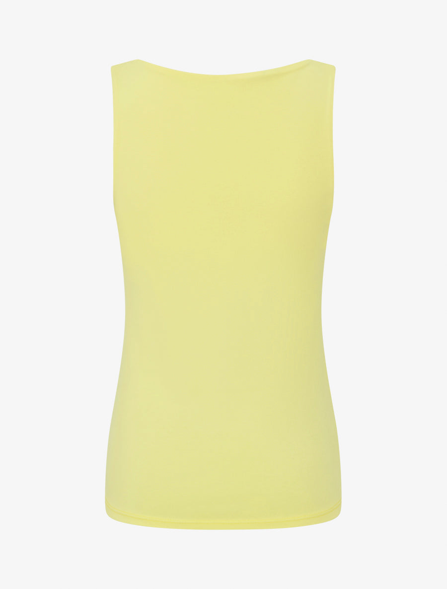 Débardeur stretch col U - Jaune