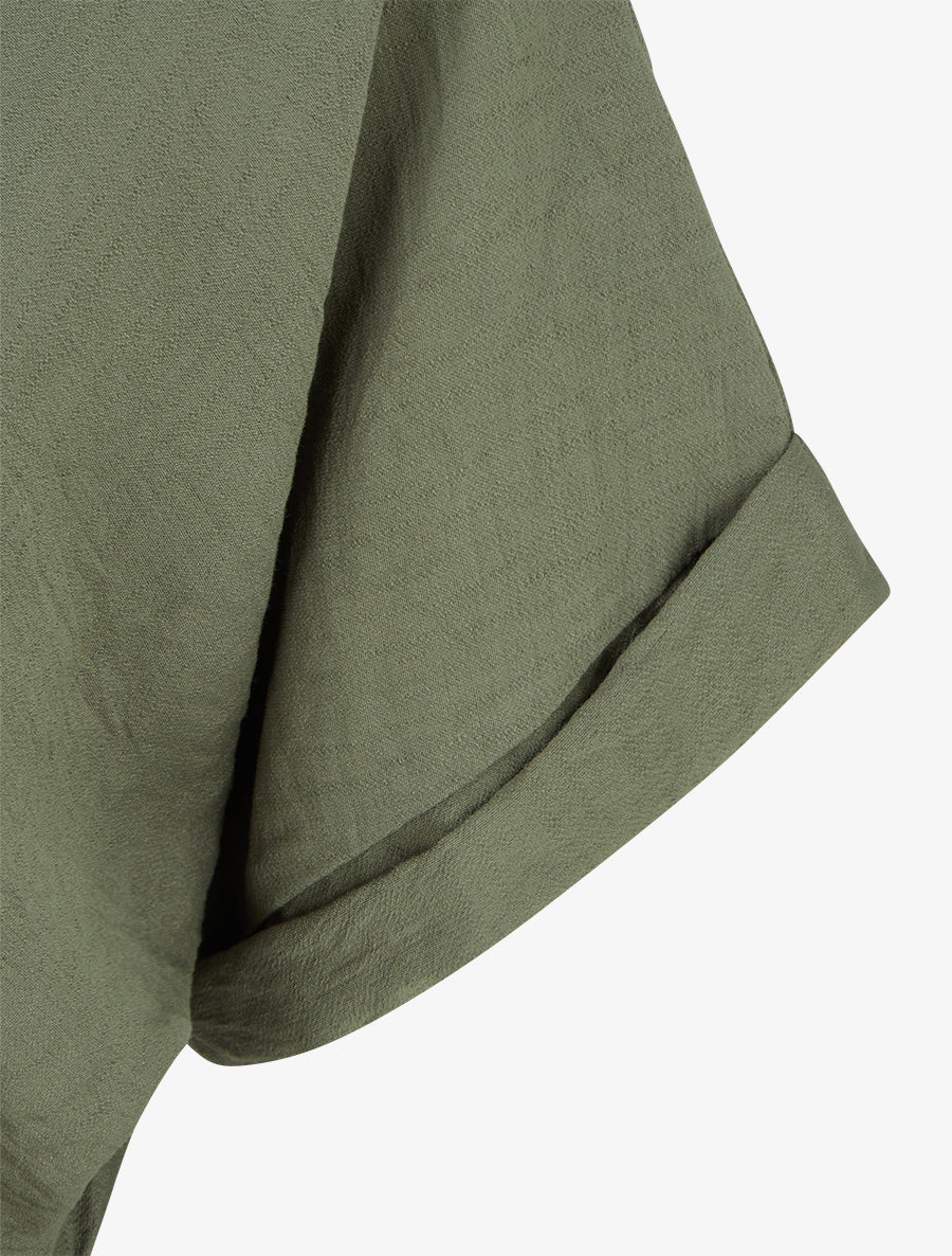 Combinaison unie à manches courtes - Kaki - 3