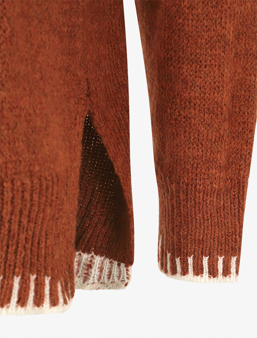 Pull uni asymétrique - Rouille - 3