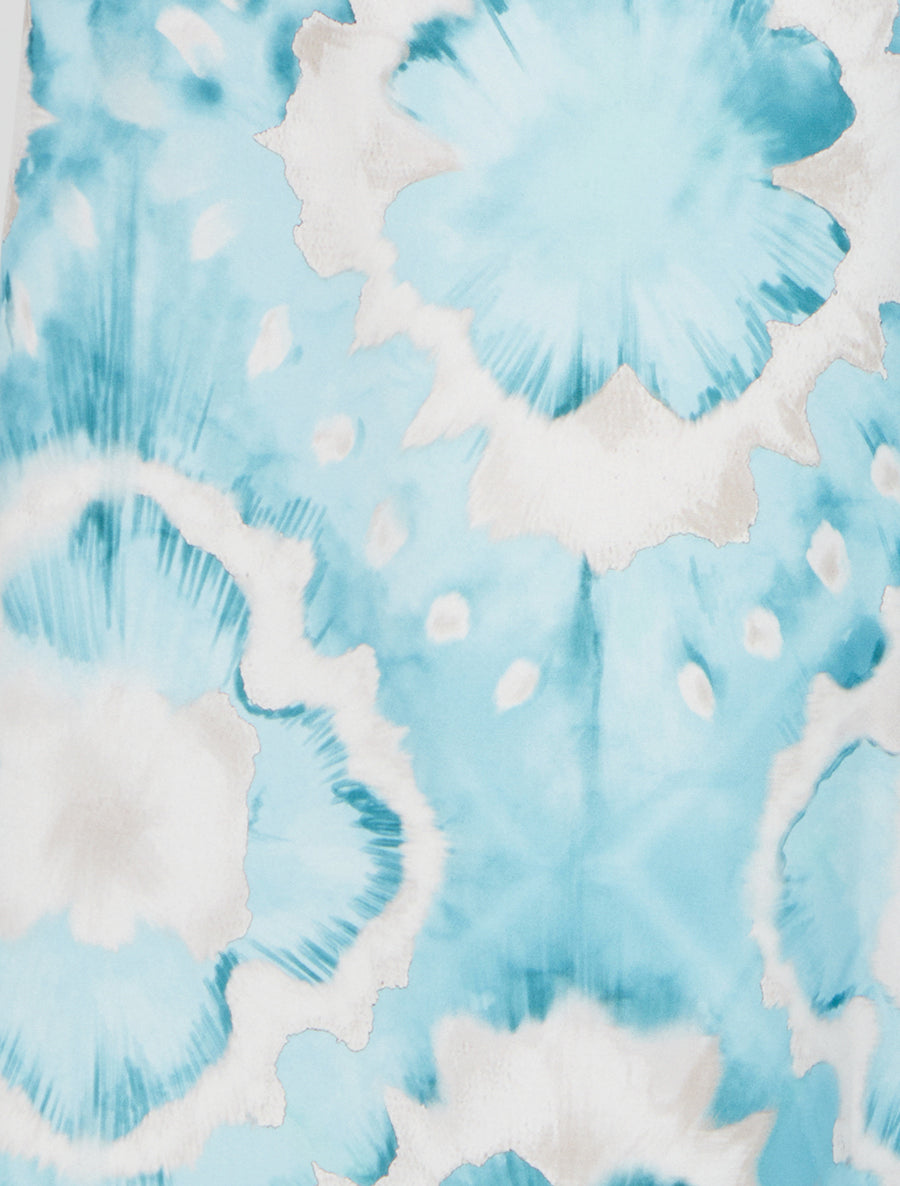 Pantalon élastiquée imprimé abstrait - Turquoise - 3