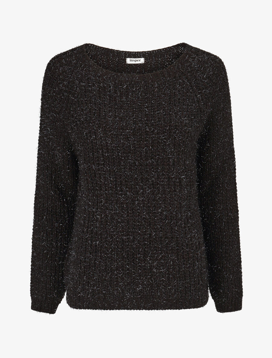Pull en maille irisée - Noir - 1