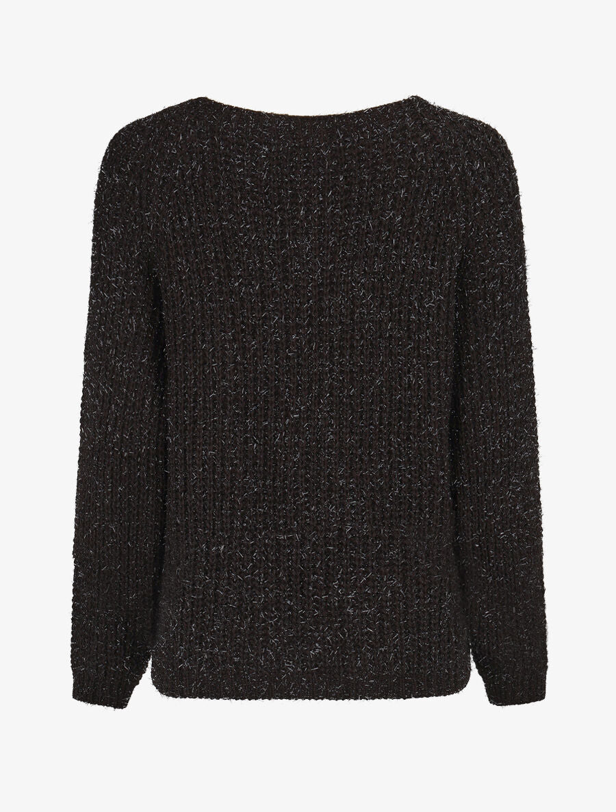 Pull en maille irisée - Noir - 2