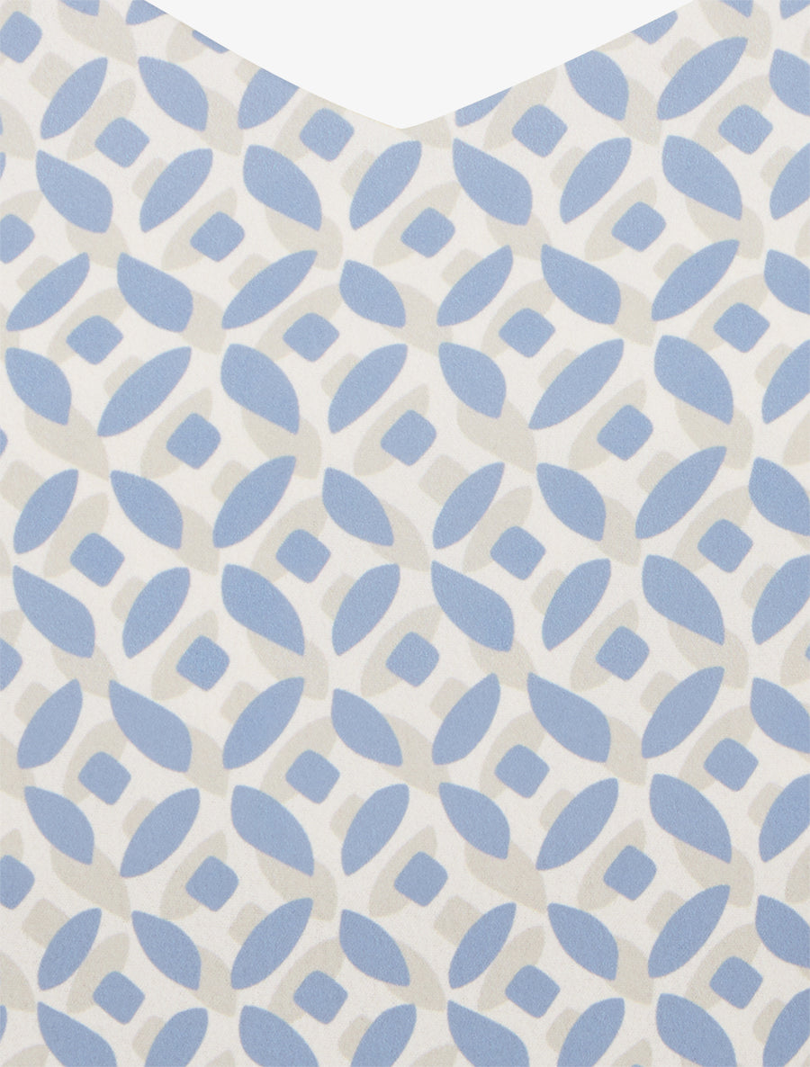 Caraco imprimé fantaisie à nouer - Bleu ciel - 3