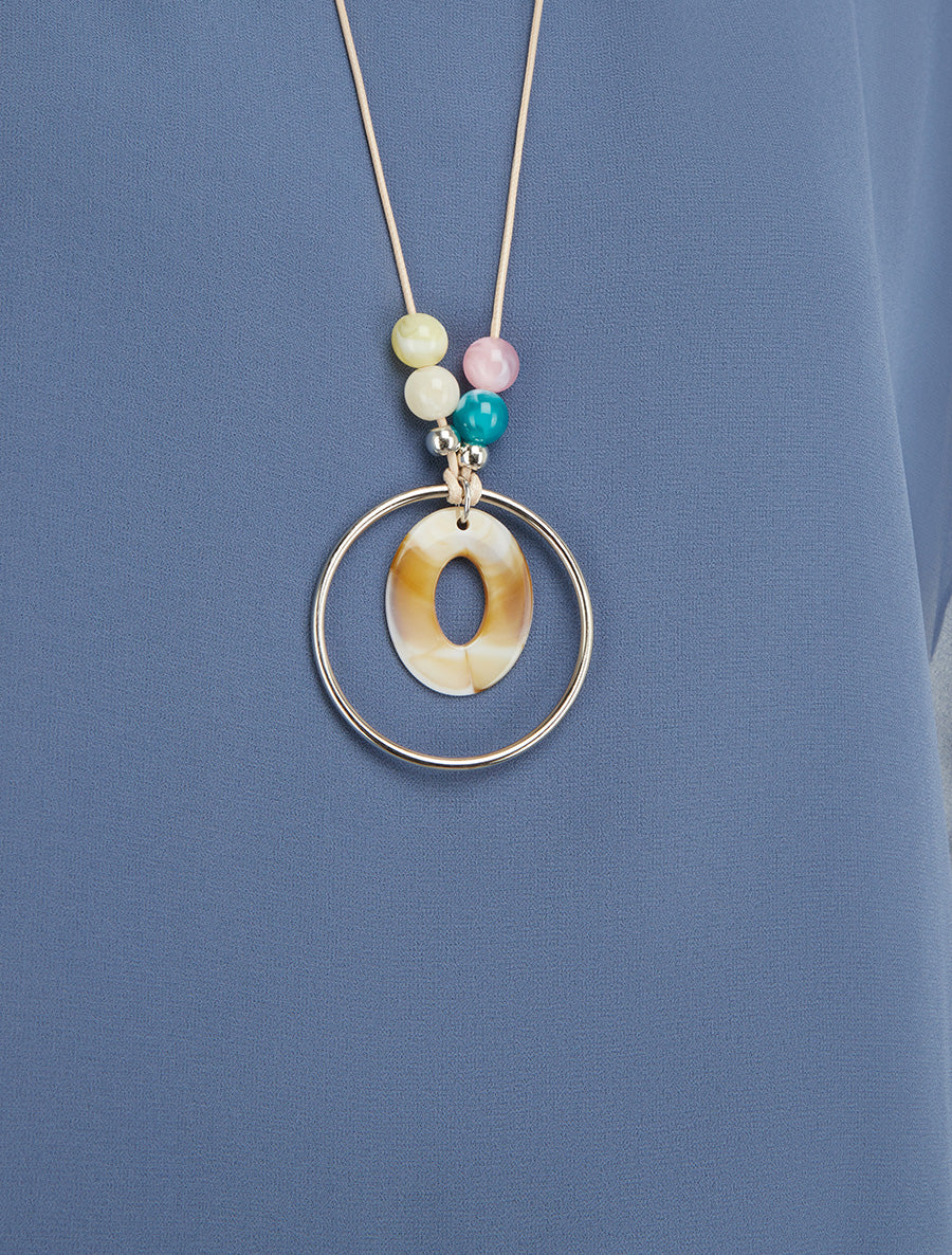 Top boule uni à manches courtes - Bleu gris - 3