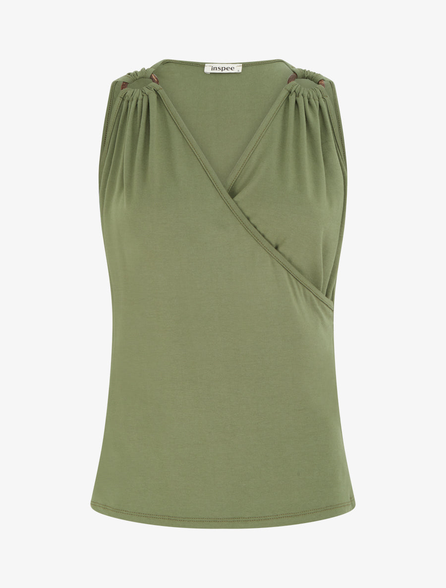 Top classique cache-coeur - Kaki - 1