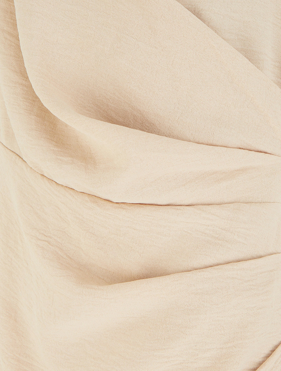 Robe sans manches style portefeuille - Beige - 3