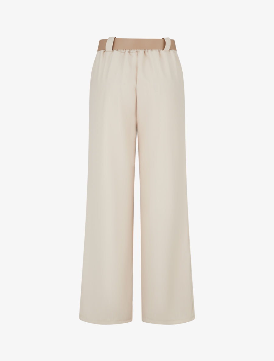 Pantalon à fines rayures irisées - Beige - 2