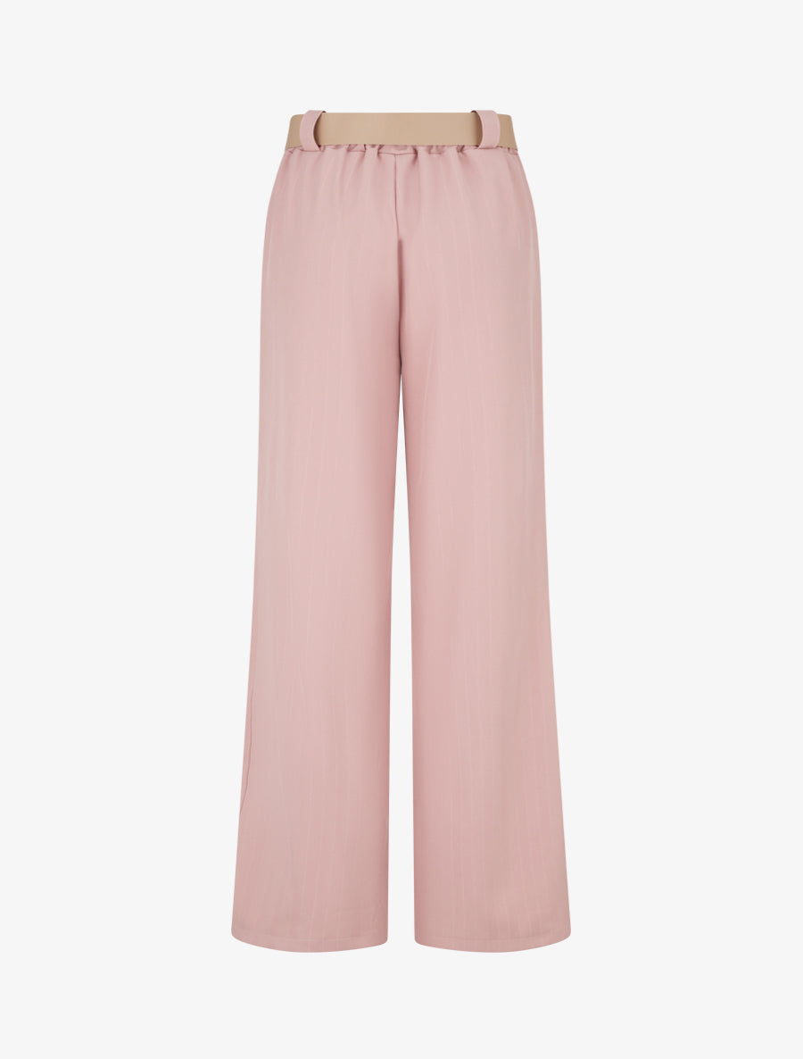 Pantalon à fines rayures irisées - Rose - 2