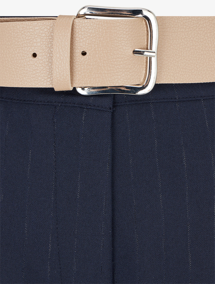 Pantalon à fines rayures irisées - Marine - 3