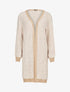 Gilet à bords lamés dorés - Beige - 1