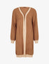 Gilet à bords lamés dorés - Camel - 4