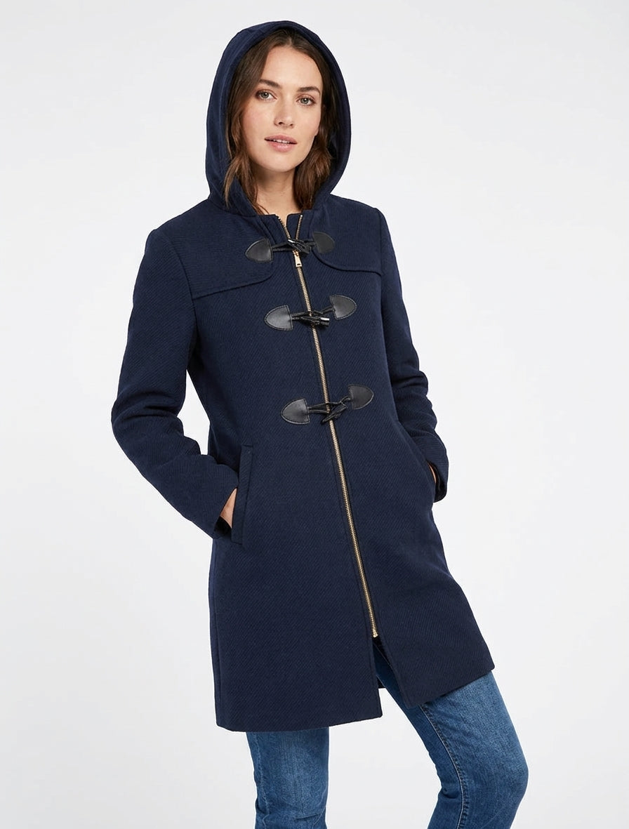 Duffle-coat à brandebourgs - Marine